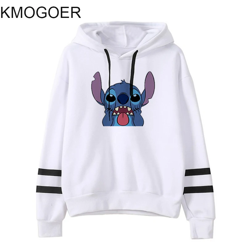 Толстовка с капюшоном в стиле милого аниме Lilo Stitch Ladiy Girl пуловер Kpop женская одежда женские толстовки с капюшоном в стиле Харадзюку