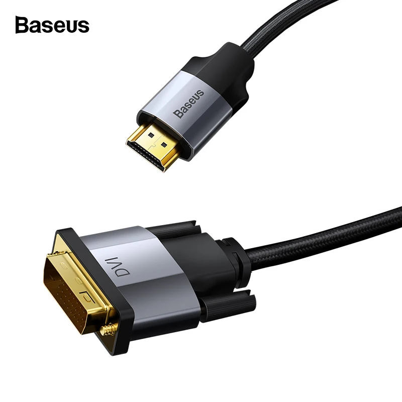 Кабель Baseus DVI HDMI двусторонний штекер 4K D адаптер конвертер видеокабель для PS4 ПК HD