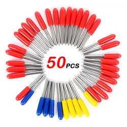 Cortador de vinil plotter 50 peças, offset de 30/45/60 graus roland cricuito corte lâminas de faca para afiada e durável carving ferramentas