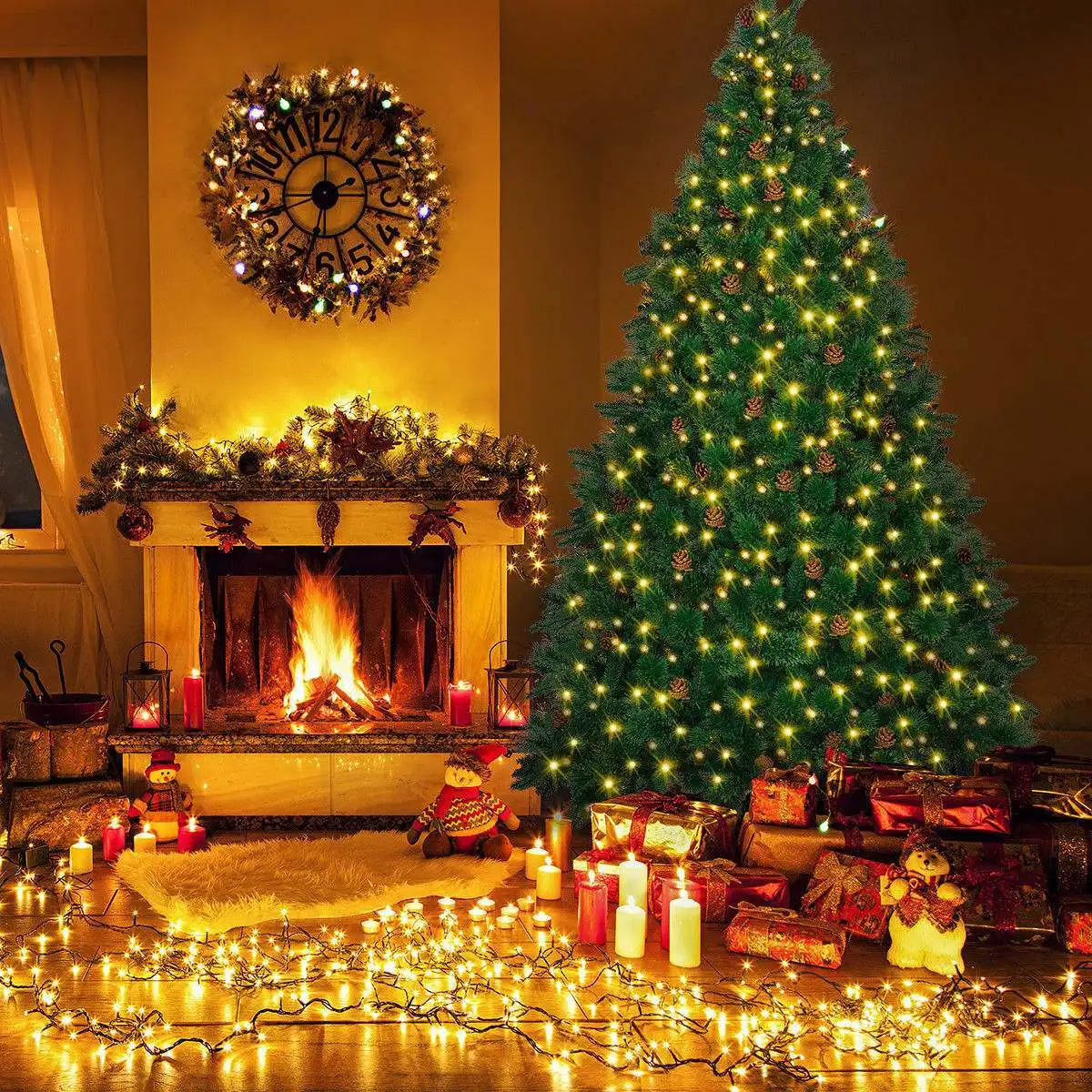 1,8 м/6 футов, сделай сам, Рождественская елка, сосна, новогодний подарок, флокирование, Рождественская елка, снежинка, дерево для X-MAS, семейный отель, торговый центр, Декор