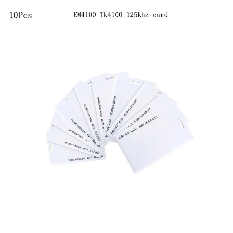 10 шт. TK4100/EM4100 125 кГц карта контроля доступа брелок RFID жетон кольцо чип белая