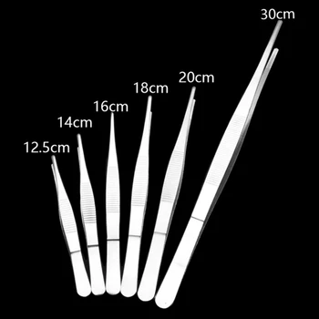 

1PC Barbecue Tongs Food Clip Stainless Steel Long Straight Tweezers Barbecue Tongs Kitchen Tool Kitchenware Cooking Utensils
