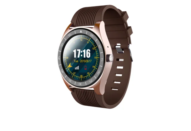 Смарт-часы V5, sim-карта с камерой, 1,54 дюйма, сенсорный экран, Bluetooth, смарт-браслет для телефонов Android iOS, мужские и женские Смарт-часы - Цвет: Коричневый