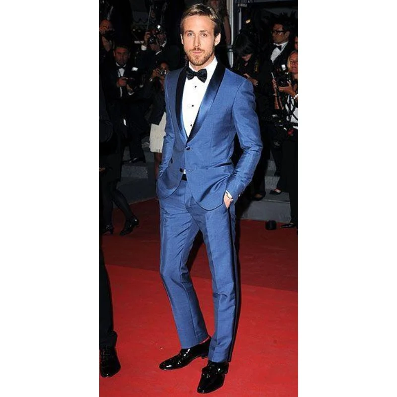 

Popular Two Buttons Groomsmen Shawl Lapel Groom Tuxedos Groomsmen Best Man Suit Mens Wedding Suits Bridegroom (Jacket+Pants+Tie)