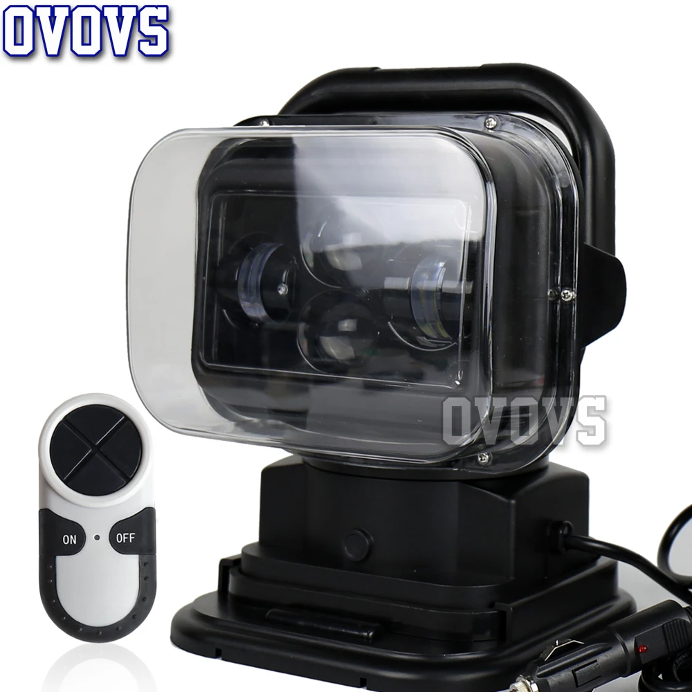 KIMISS Waterproof 60W LED Light White Remote Control Searchlight Work Lamp for Car Yacht SUV