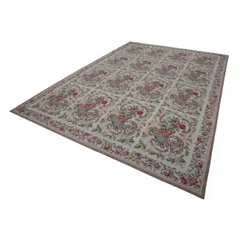 

366x523 Cm Beige Handmade Needlepoint Rugs Rug-12x17 Ft