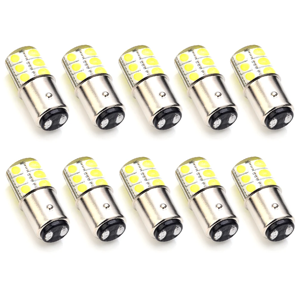 

10pcs 1157 P21/5W Bay15d S25 LED Silica Gel COB Automobile Lamp Bulb 12V LED SMD Brake Stop Parking DRL Light White Ship Free