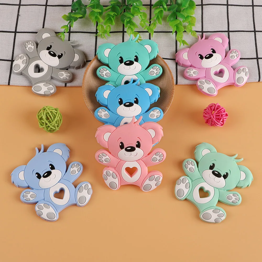 baby teething items cheap	 Kovict 1pcs Animal Silicone Teether BPA Free Food Grade Silicone Pandents DIY Pacifier Chain Accessories Children Molar Toys baby teething items	