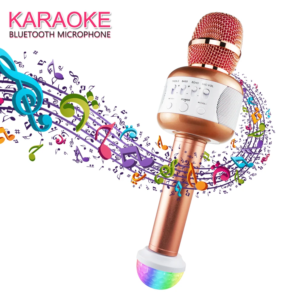 Профессиональный беспроводной караоке микрофон Bluetooth динамик ручной вечеринка