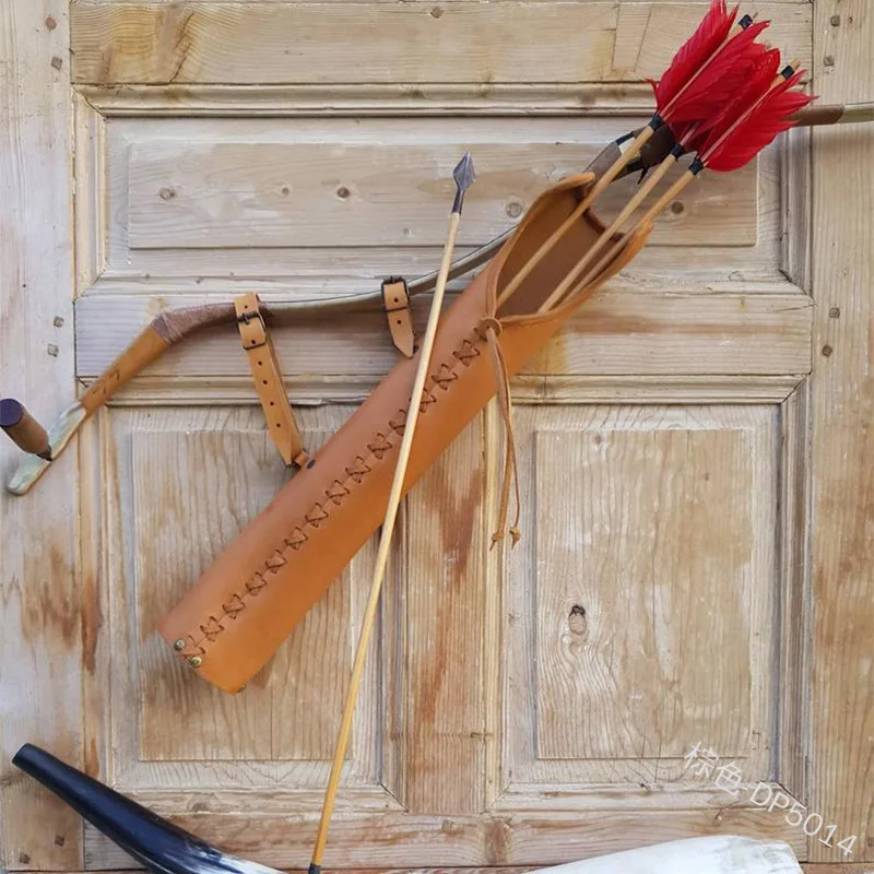 Из искусственной кожи винтажный держатель для лука в виде стрелы Archer Hunter Cosplay Larp