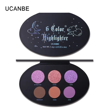 

6 Colors Easy To Wear Waterproof Luminous Shimmer Matte Cosmetics Eye Shadow Palette Long-lasting Makeup Tools Eyeshadow Compact