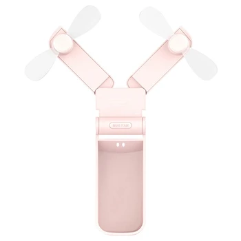 

Mini Portable Double-Handed Folding Fan Usb Pocket Fold Fans 2 Usages Modes Small Electric Handheld Fan Household Appliances