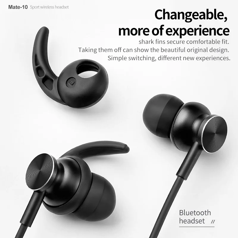 Mate 10 Магнитная беспроводная bluetooth гарнитура с шейным ремешком спортивные