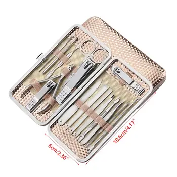 

Professional Nail Care kit Manicure Grooming Set with Travel Case 896D