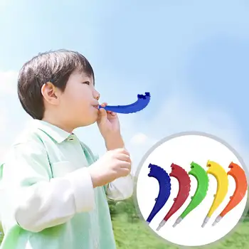 

5pcs Plastic Child Horn Toys Shofar Shape Plastic Horn Toys Kids Early Education Musical Instrument Shofar Shape Cheering Sound