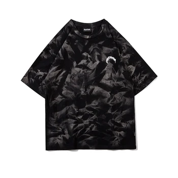 

Tie Dye Mens Summer T Shirt Pure Cotton Loose Casual Crewneck Tshirts Short Sleeve Oversize Harajuku Ciuple T-shirt Streetwear