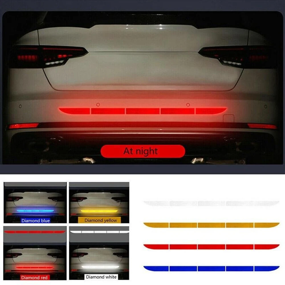 

Car Auto Reflective Warn Strip Tape Bumper Safety Stickers Decal Car Accessories