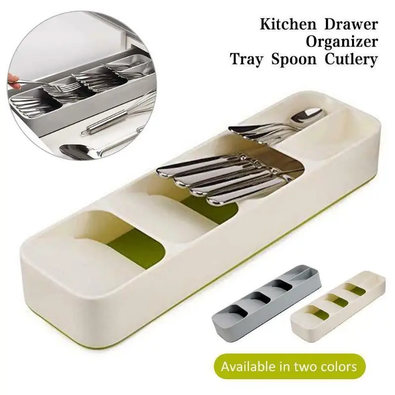 

Kitchen Drawer Organizer Tray Spoon Cutlery Separation Home Storage Box 33