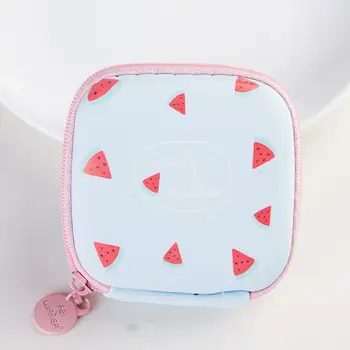 

Cute Cartoon Zipping Wallet Portable Earphone Headphone Storage Bag Case For Women Girls Date cable Earphone Pouch Bag