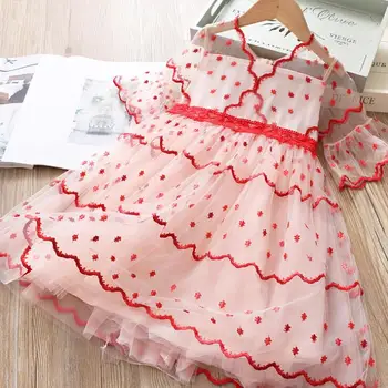 

2020 Summer Baby Girls Embroideru Cake Dress, Princess Kids Sweet Clothing 5 Piece/lot Wholesale