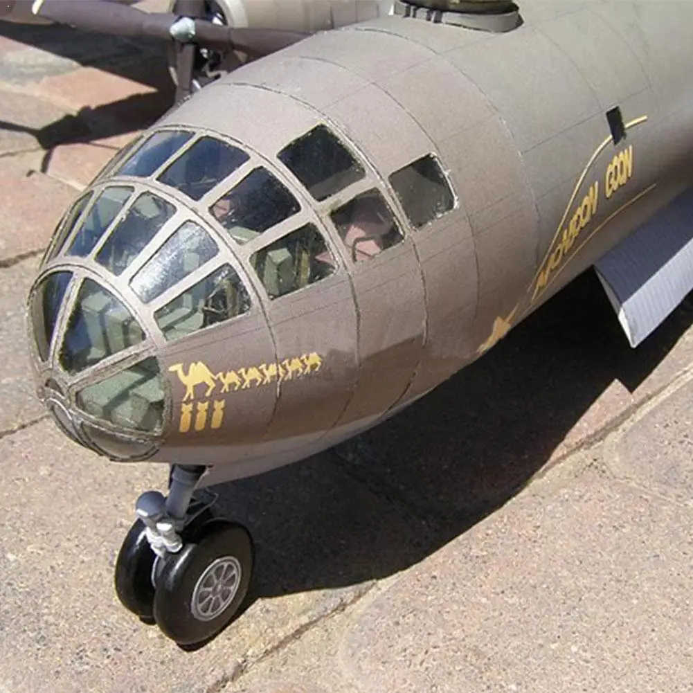 1:47 B-29 Super Aerial Fortress Bomber Aircraft DIY Kit Model 3D csjl Paper O3N7