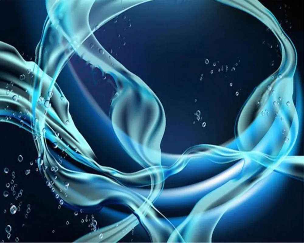 3d Wallpaper Living Room Light Blue Silk Streamer With Crystal Drops Fine Silk Wallpaper for Interior Decoration