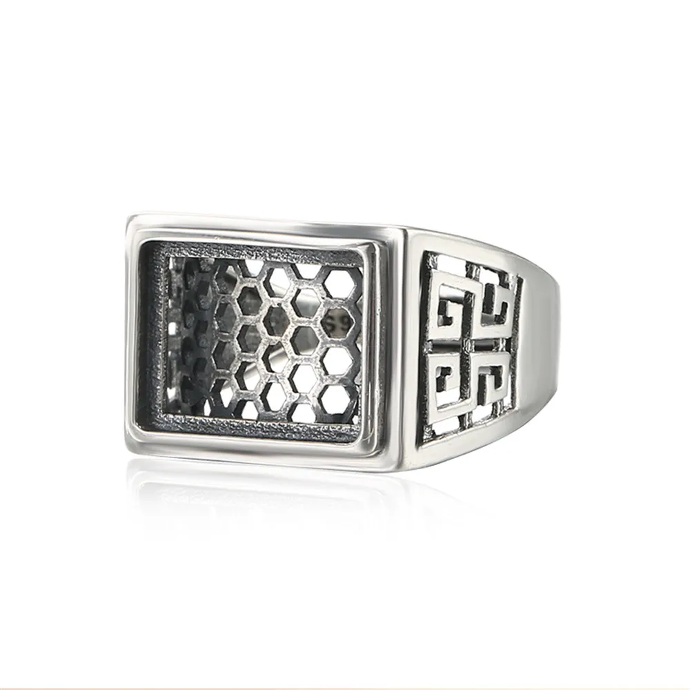 Ring Base for 8x10mm/10x14mm/15x20mm/8x8mm/10x10mm/15x15mm Rectangle or Square Cabochons Thai Sterling Silver Adjustable