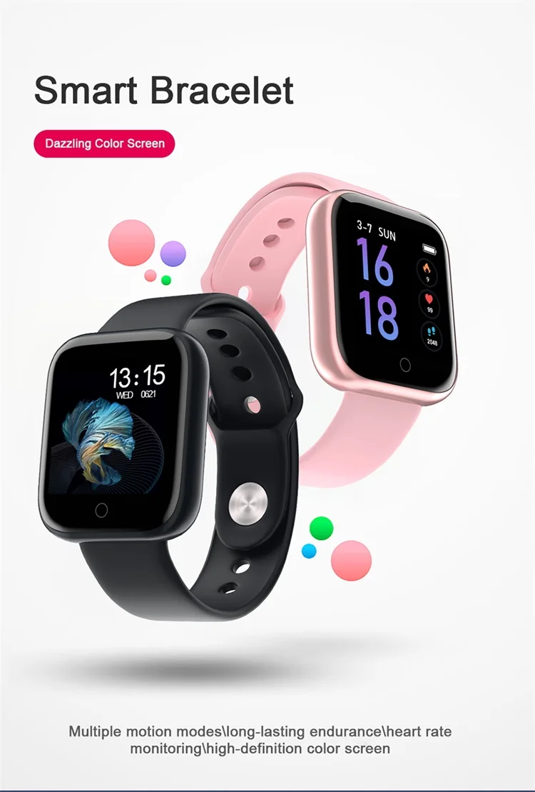 T80 Smart watch Blood Pressure Heart Rate Monitor SmartWatch Waterproof Sport Band Activity Fitness Tracker Clock Men Women Watch (1)