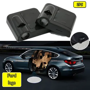 

2pcs Car Logo welcome Door light Paste Battery Projector light For Ford-Focus 2 3 Fiesta MK2 MK3 MK4 Fusion Ranger