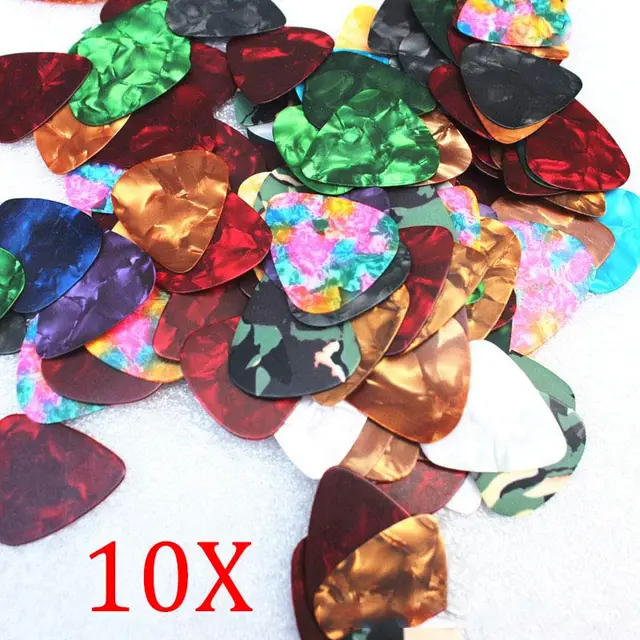 10/20 Pcs New Acoustic Picks Plectrum Celluloid Electric Smooth Guitar Pick Accessories 0.46mm 0.71mm 0.96mm Pedaleira Guitarra 10pcs 0.46mm