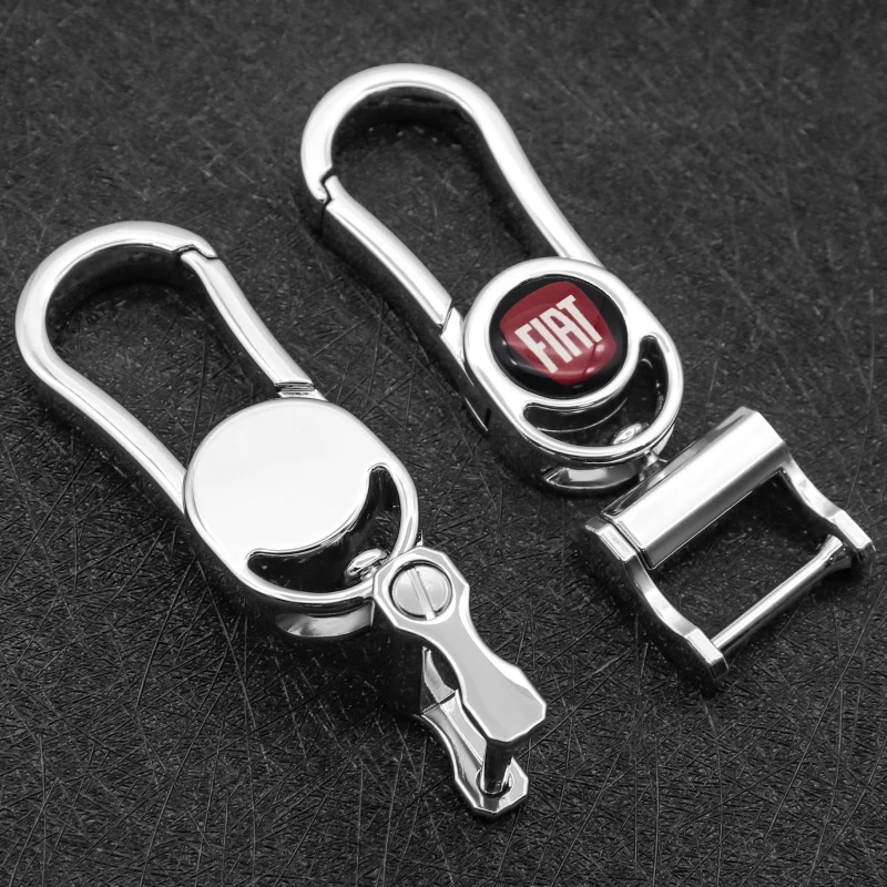 

Car keychain scratch-resistant and anti-lost security keychain Fiat- logo personalized creativity 360Â°rotating design Keychain