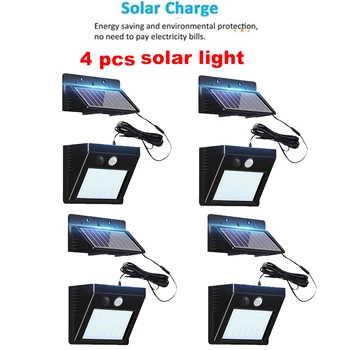 

2/4pcs 100/56/30LED Solar Power Street Light PIR Motion Sensor Wireless Wall Lamp Garden Security Lamps Outdoor Waterproof Lumin