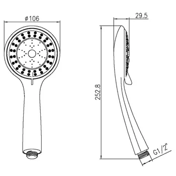 

Hot selling new ABS electroplating high-end shower set oxygen-containing ultra-thin pressurized water-saving shower head