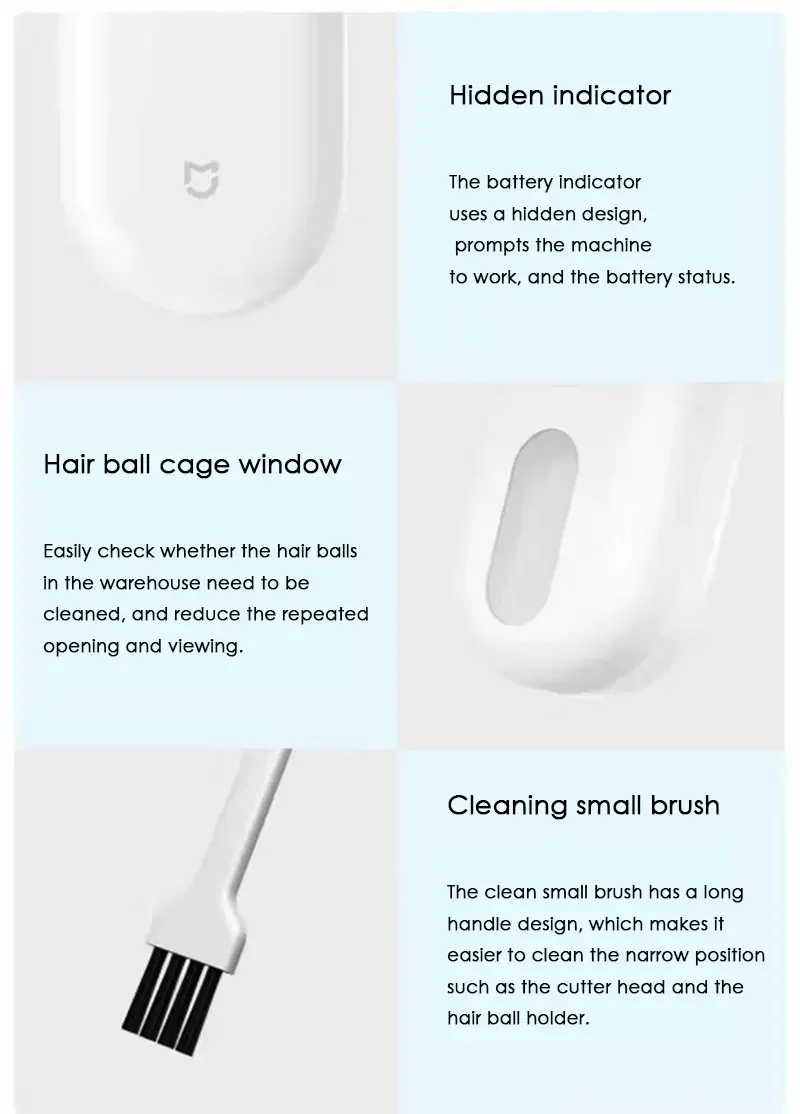 Xiaomi Mijia 90-Minute Working Efficient Cleaning Lint Remover Trimmer 0.35mm Micro Arc Knife Net 5-leaf Cyclone Floating Cutter