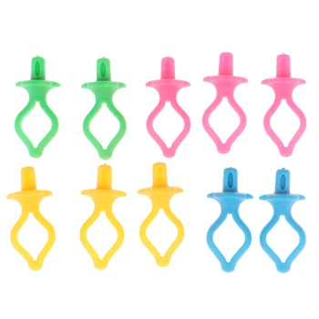 

10pcs Rubber Thread Clips Sewing Bobbin Holder Multi-color Thread Clips Storage Bobbins on Top of Thread Spools Sewing Tools
