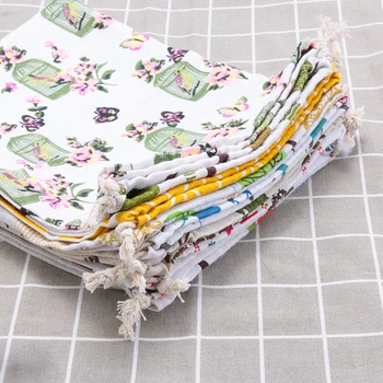 

1PC New Wood Grain Drawstring Cotton Linen Storage Bag Gift Candy Tea Jewelry Travel Portable Organizer Makeup Cosmetic Keys Bag