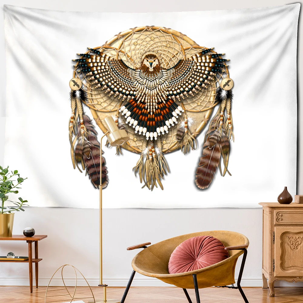Tapestry Decorations Owl Windbell Wall Hanging