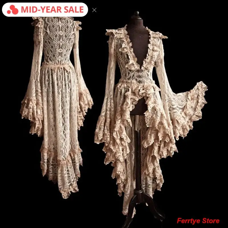 vintage lace maxi dress