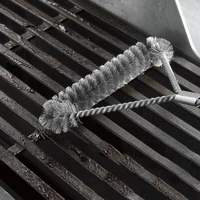 Brosse de nettoyage de gril de Barbecue, poils métalliques en acier inoxydable, brosse de nettoyage antiadhésive, accessoires de cuisine pour Barbecue 4