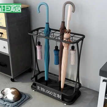 

Simple Domestic Umbrella Stand Hotel Lobby Umbrella Bucket Living Room Door Umbrella Barrel Hanging Umbrella Floor-Type Shelf
