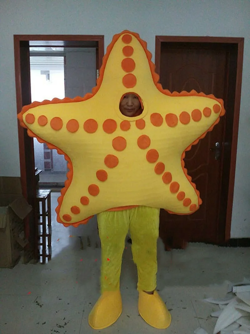 

NEW Cute Yellow Adults Cartoon Starfish Mascot Costume Cosplay Party Dress Outfits Halloween Unisex Cospaly Hallowen Gifts