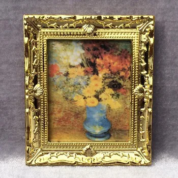 

Furniture Toys Mini Oil Painting Doll Furniture Model Drawing for 1/12 Dollhouse Play House Toys