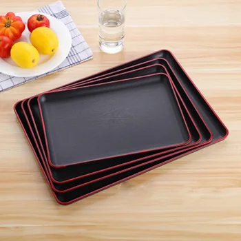 

Serving Tray Rectangular Plastic Tray Food Serving Trays Anti-slip Scratch-resistant VJ-Drop