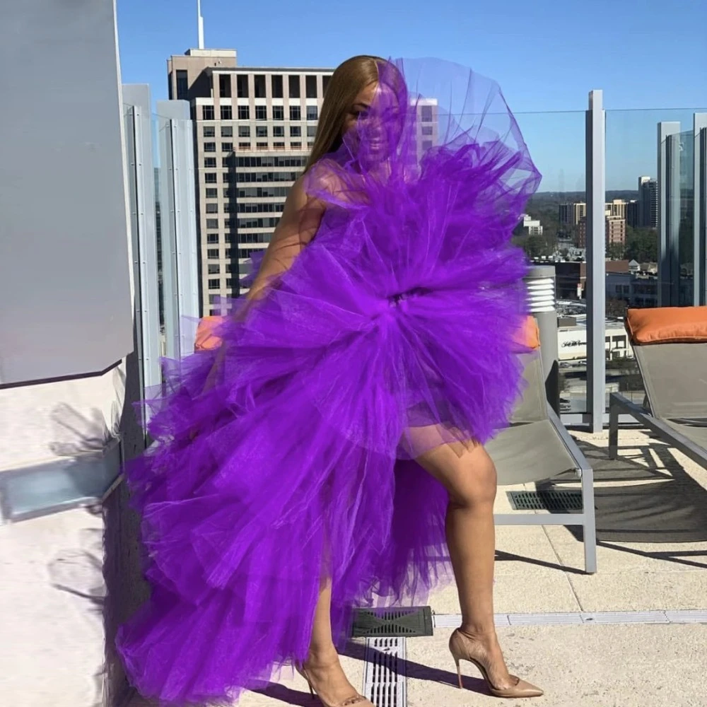 purple tulle dress womens