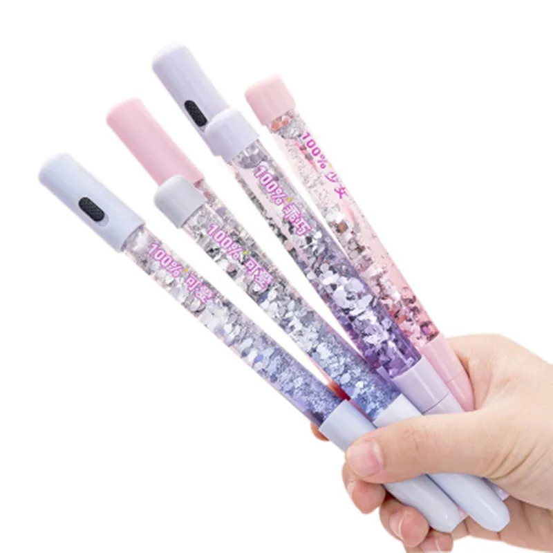 Милая Шариковая ручка Феи 0,5 мм, шариковая ручка с блестящим песком, кристальная ручка радужного цвета, креативный шар, детская ручка подарок, новинка, канцелярские принадлежности