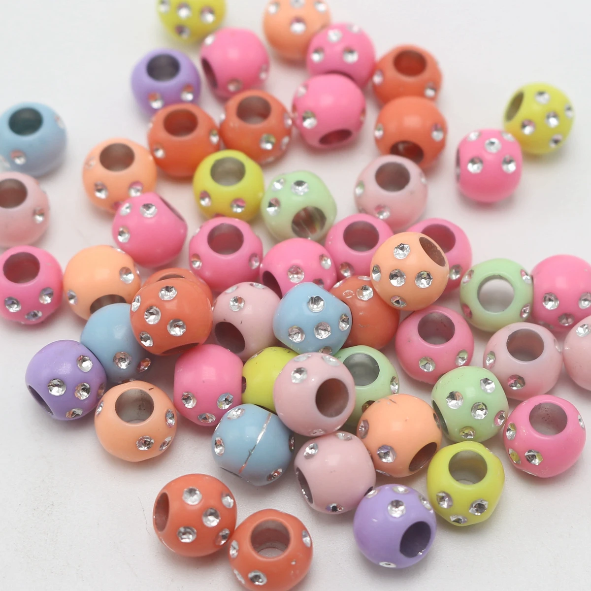 Glow Kandi Multi 9mm Barrel Pony Beads (500pcs)