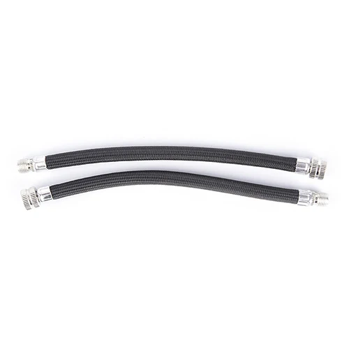 2PCS Bicycle Pump Extension Hose Inflator Tube Pipe Cord 150psi schrader Valv Tk