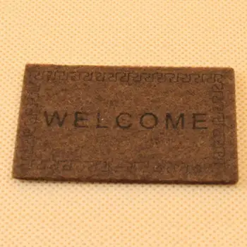 

Mini Welcome Non-woven Fabric Door Mat Carpet 1/12 Dollhouse Miniature Decor