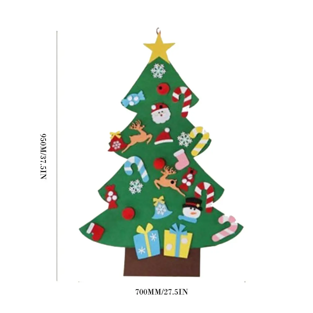 Креативный мультяшный Войлок Рождественская елка Рождественское украшение Подвеска детская ручная работа DIY Головоломка 3D Рождественская елка