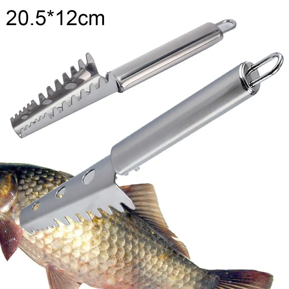 Stainless Steel Fish Skin Scale Scraper Cleaner Peeler Scaler Remover Cleaning Brush Cooking Kitchen Tools Seafood | Дом и сад
